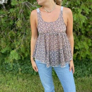 DELiA*s Vintage Floral Lace Tank Top